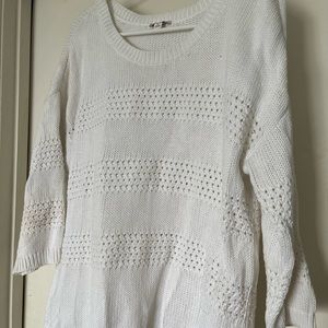 GAP White Eyelet Sweater